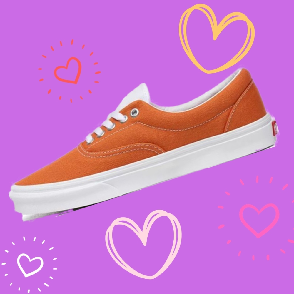 Vans Era Retro Sport Apricot Orange Buff Canvas True White Men's Size 10